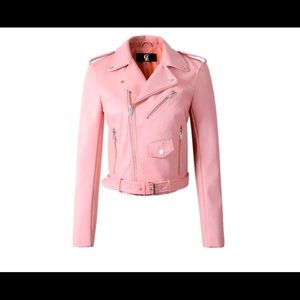 Leather biker jacket